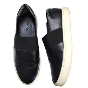 Vince Womens Corbin Leather Slip On Platform Sneakers Size‎ 7 Black Casual Shoes